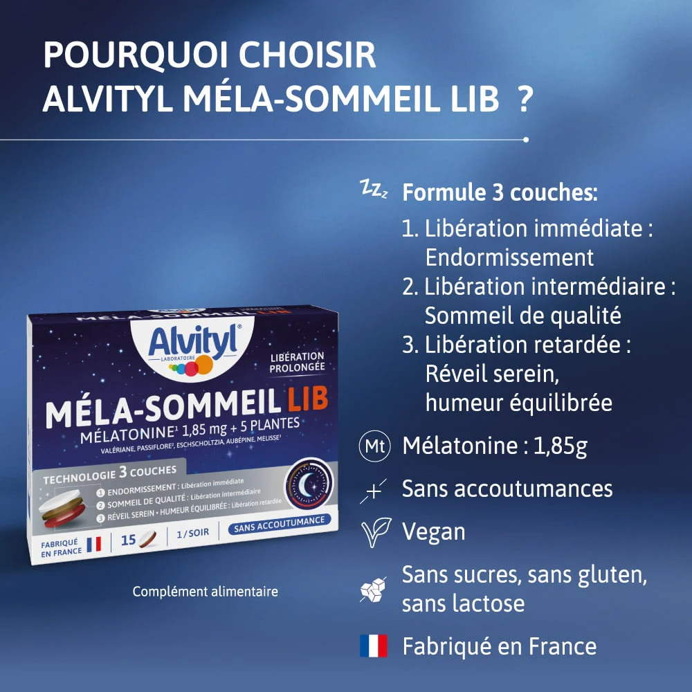 Alvityl® Méla-Sommeil LIB：三层片剂特点介绍图